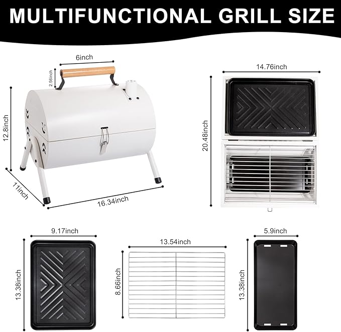 Portable Tabletop Charcoal Grill