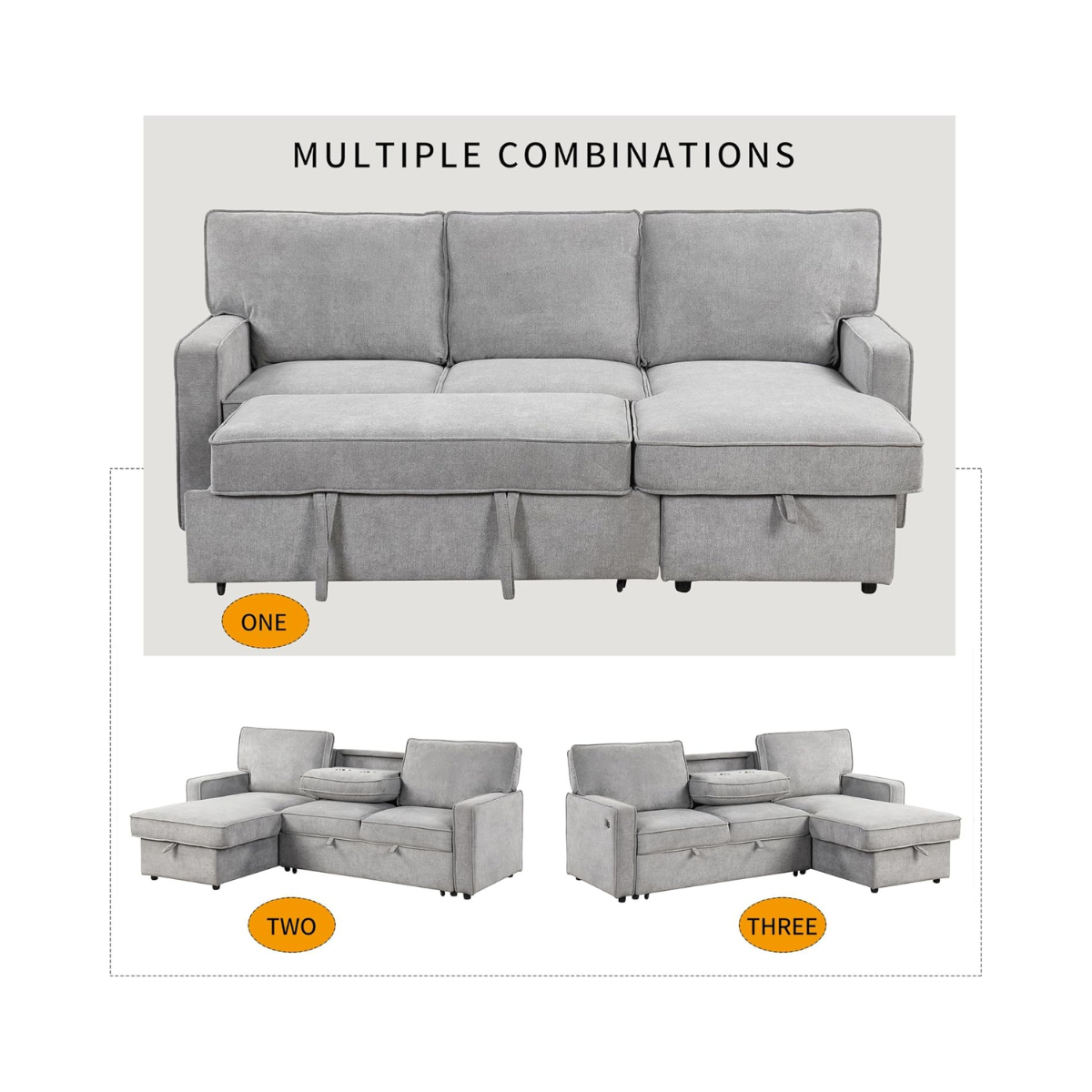 Convertible Sleeper Sofa Bed