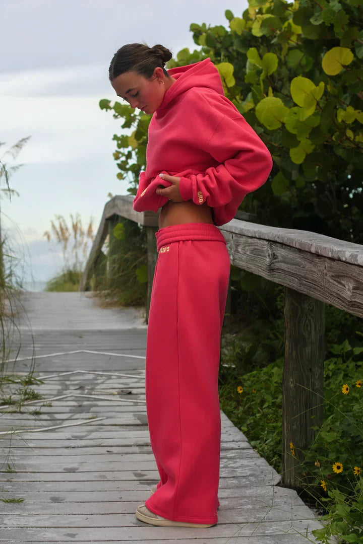 Coral Hibiscus Hoodie