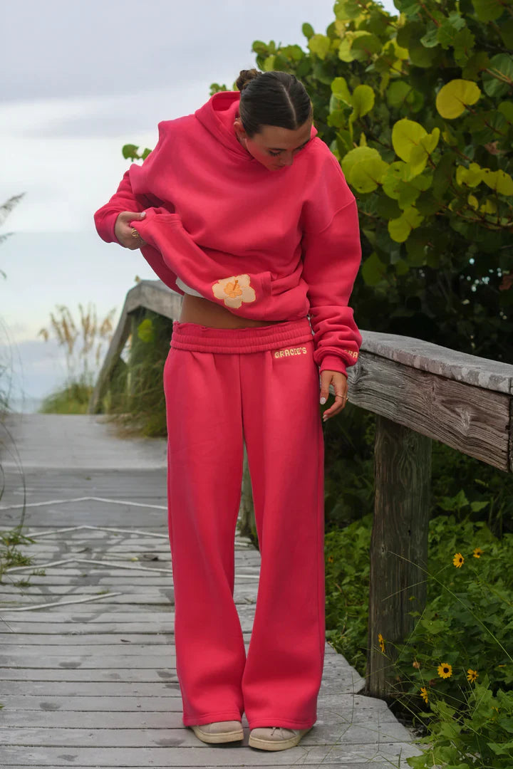 Coral Hibiscus Hoodie