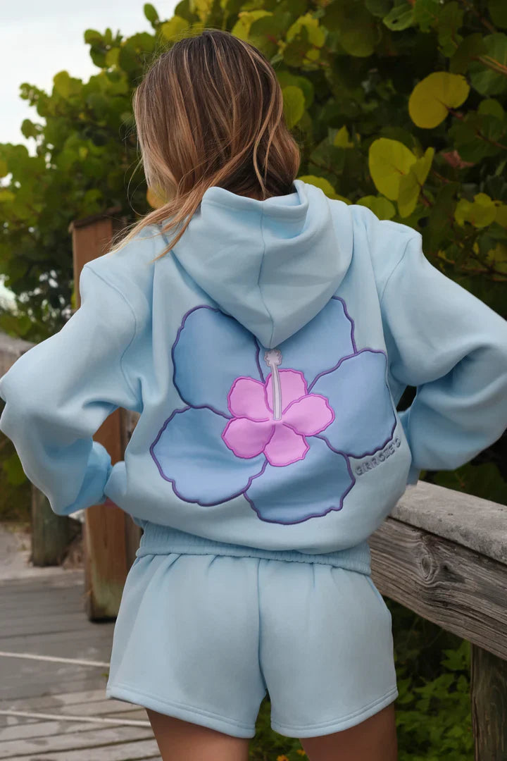 Coral Hibiscus Hoodie