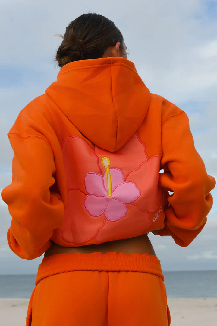 Coral Hibiscus Hoodie