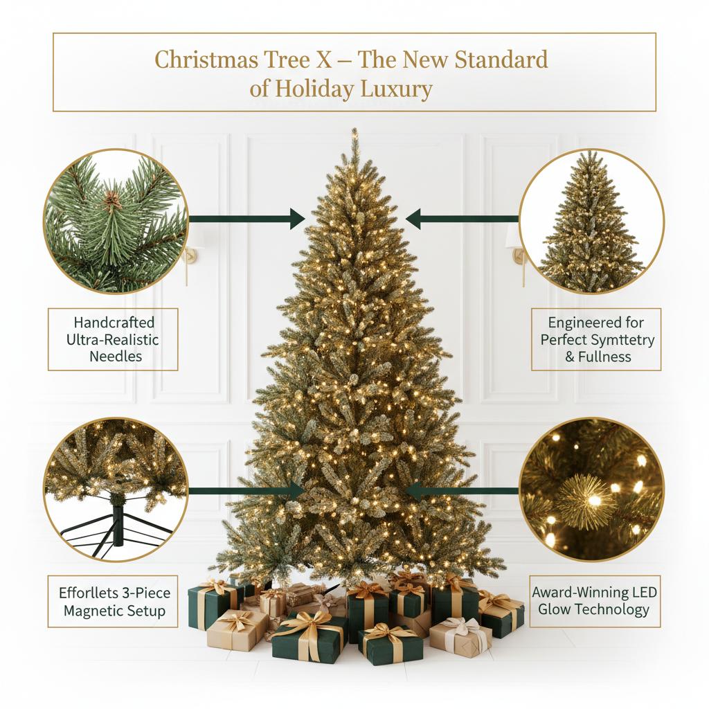 9 ft. Grand Duchess Twinkling Balsam Fir LED Pre-Lit Artificial Christmas Tree T28