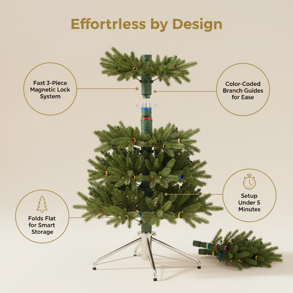 9 ft. Grand Duchess Twinkling Balsam Fir LED Pre-Lit Artificial Christmas Tree T28