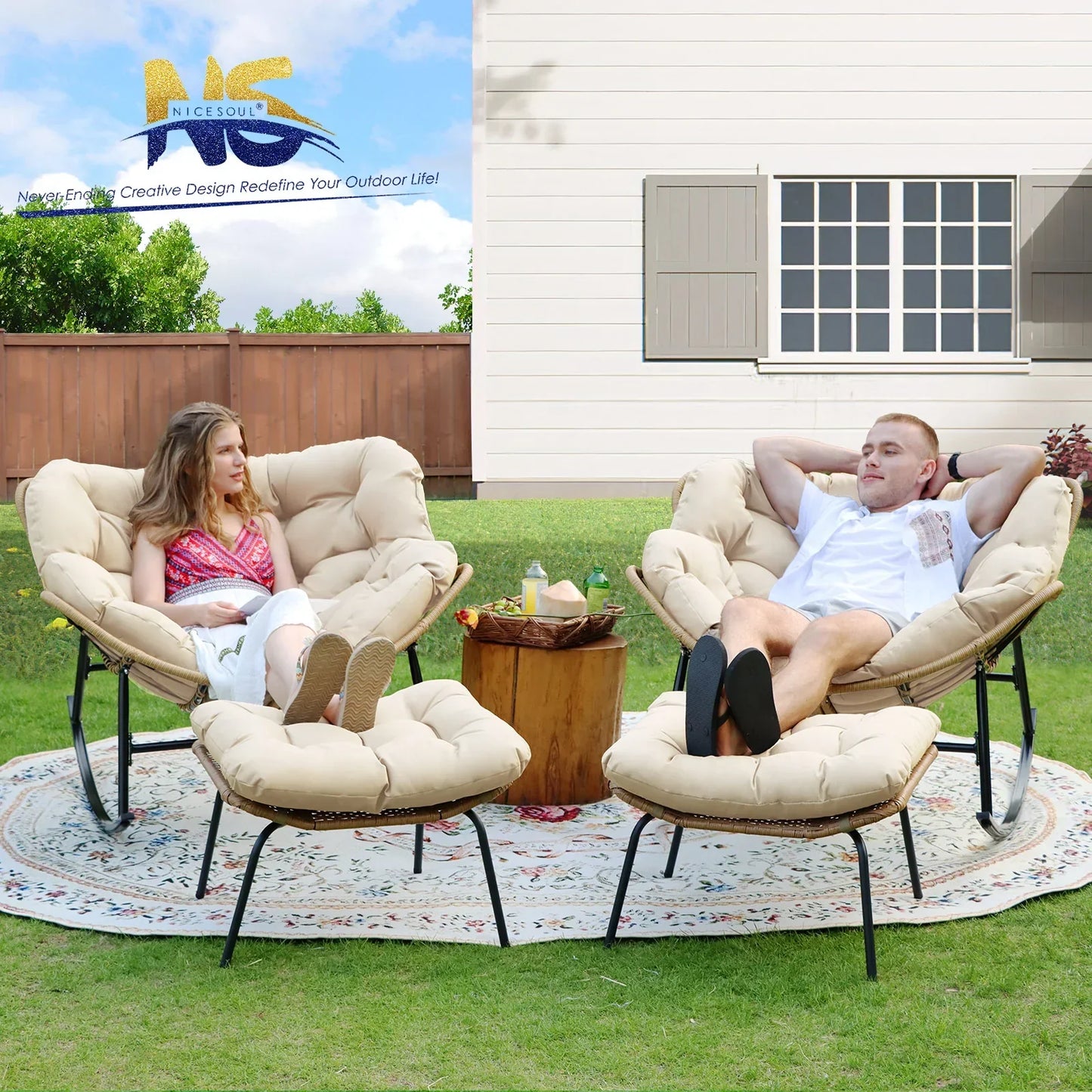 Papasan Rocking Chair