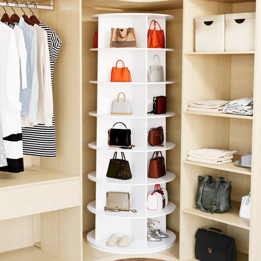 Rotating Shoe Rack Tower