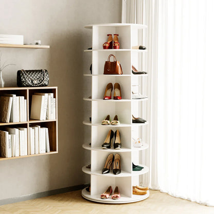 Rotating Shoe Rack Tower