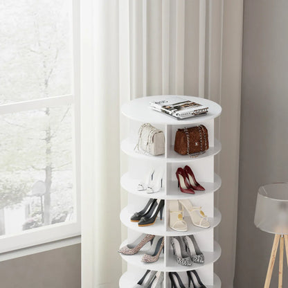 Rotating Shoe Rack Tower