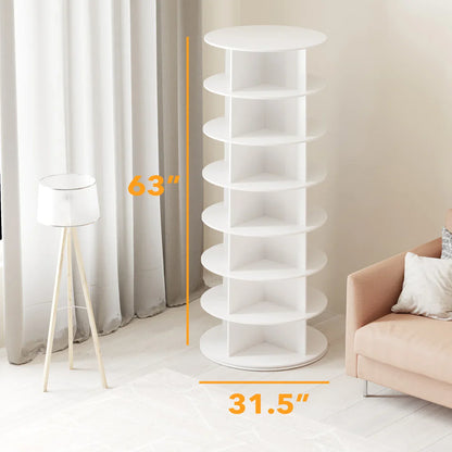 Rotating Shoe Rack Tower