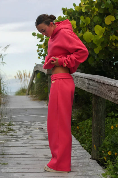 Coral Hibiscus Hoodie